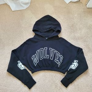 Darc sport black cropped hoodie